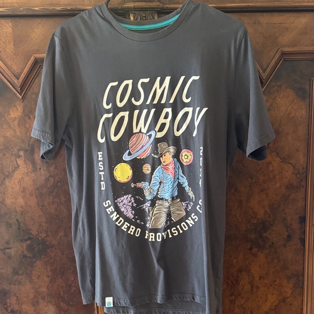 Cosmic Cowboy Graphic Tee - Black